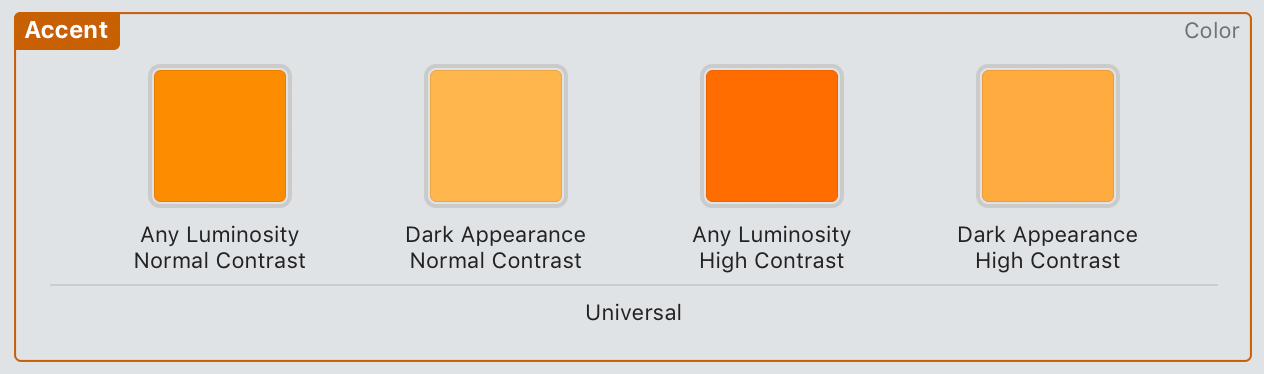 Asset Catalog Color Asset