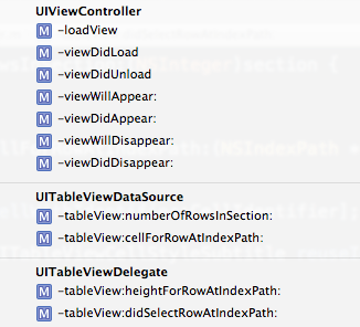 #pragma headings in the Xcode source navigator