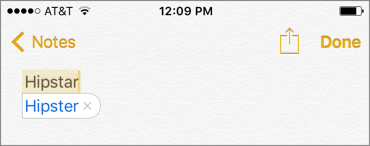 Autocorrecting 'hipstar'